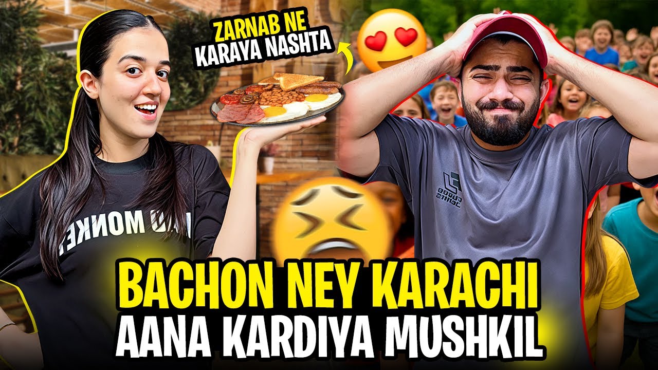 Zarnab nay karaya Vihari ka Mashoor Nashta Bacho nay kardiya Karachi ana mushkil 😭 | ZARAIB