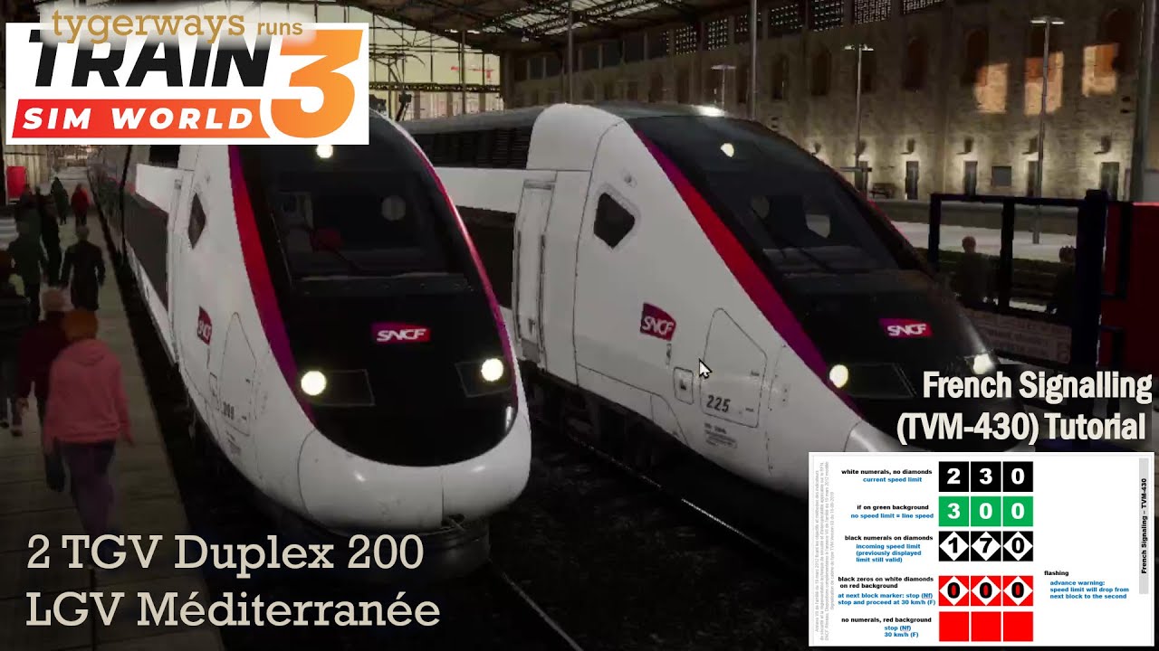 French Signalling: TVM-430 high speed cab signalling on the TGV Duplex 200 (TSW | tutorial)