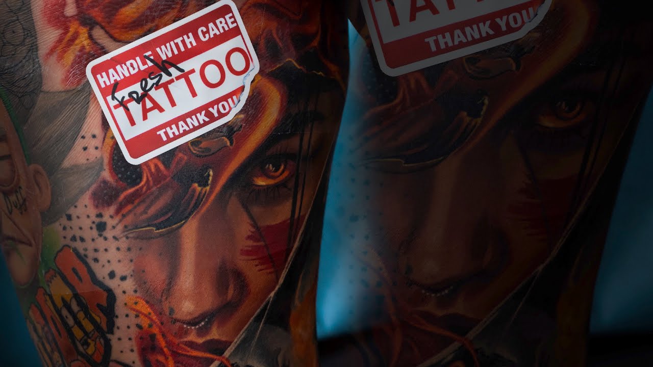 Color face - tattoo timelapse