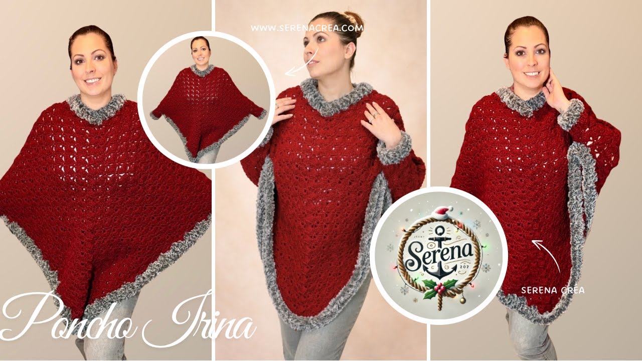 Le poncho crochet parfait pour l'hiver ❄️ - Modèles Irina - Adulte et Enfant
