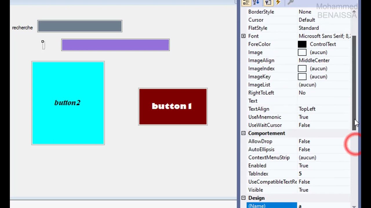 C# 03: Visual Studio - TextBox Label - utilisation & organisation