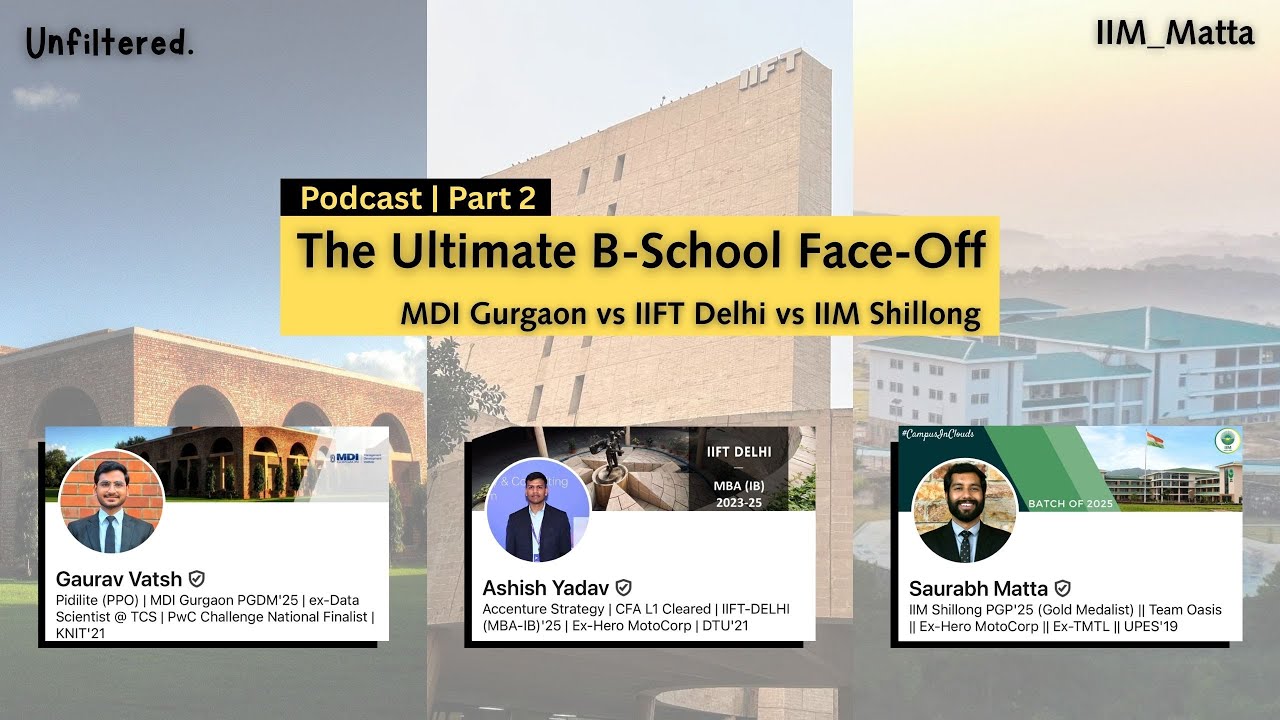 MDI Gurgaon vs IIFT Delhi vs IIM Shillong | Part 2 | Alumni Podcast | The Final Verdict
