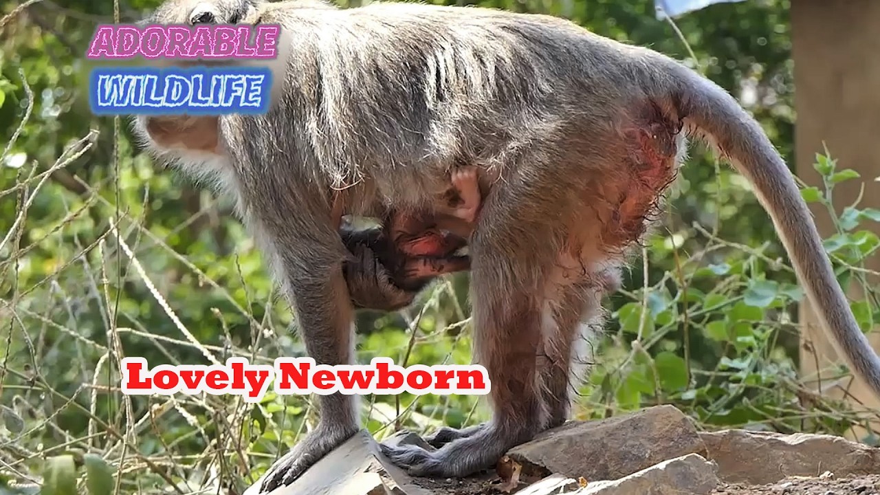 Adorable Wildlife 2026, Newborn Baby Monkey Looks Very Nice With Mommy