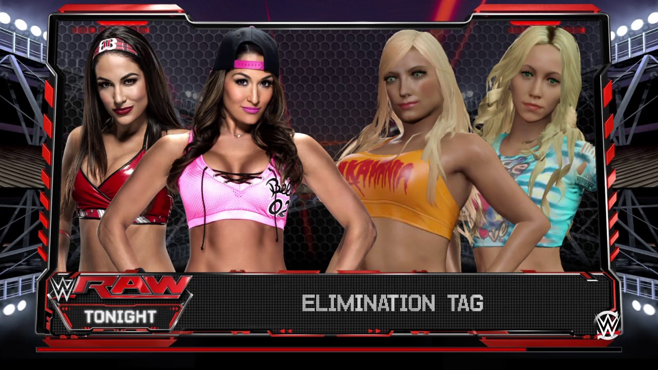 WWE 2K16 New Custom Divas Elimination Tag Match