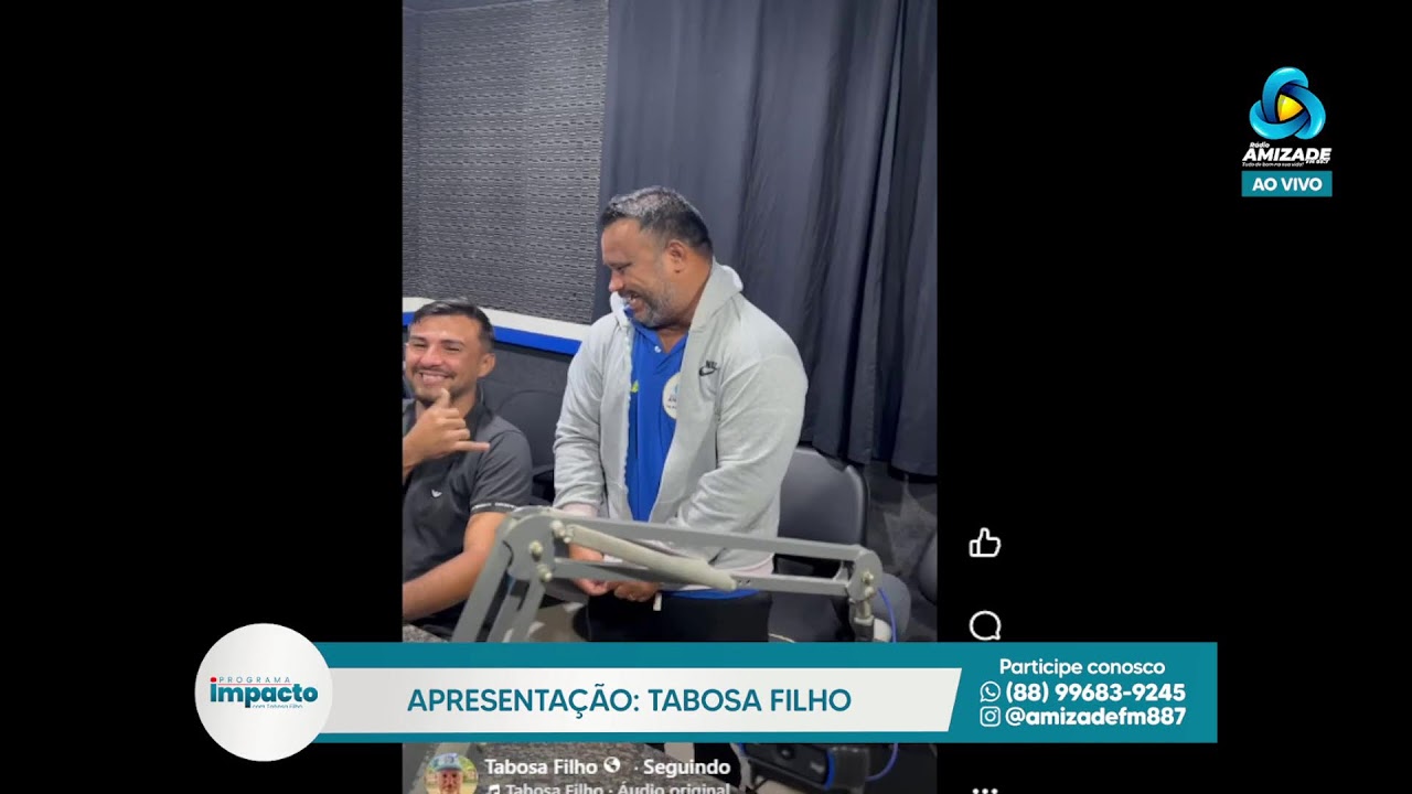 [AO VIVO] Programa Impacto com Tabosa Filho - 09/02/2026