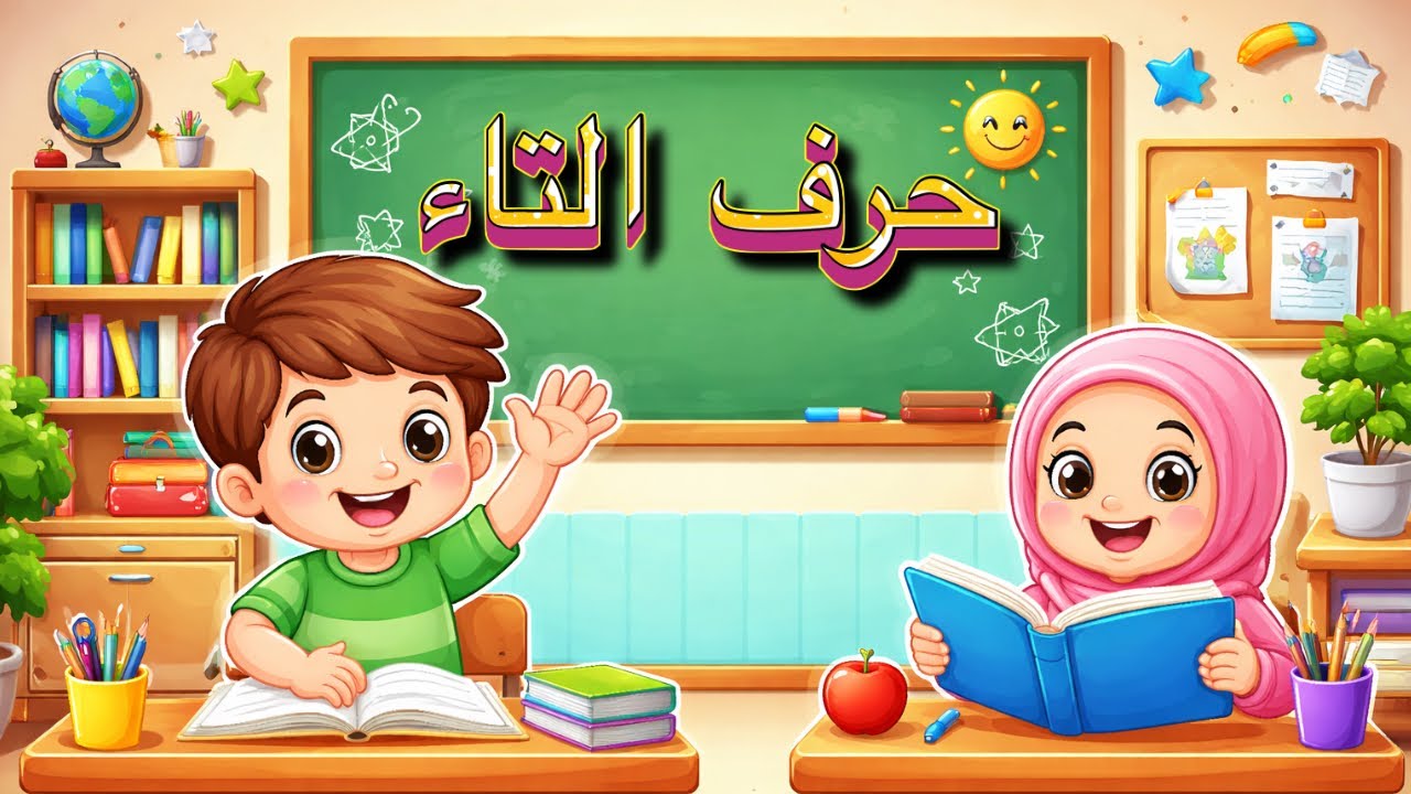 حرف التاء بالحركات كلها 🥰 | فتحه ضمه كسره والمدود بطريقة ممتعة للأطفال مع قناة أطفال يتعلمون