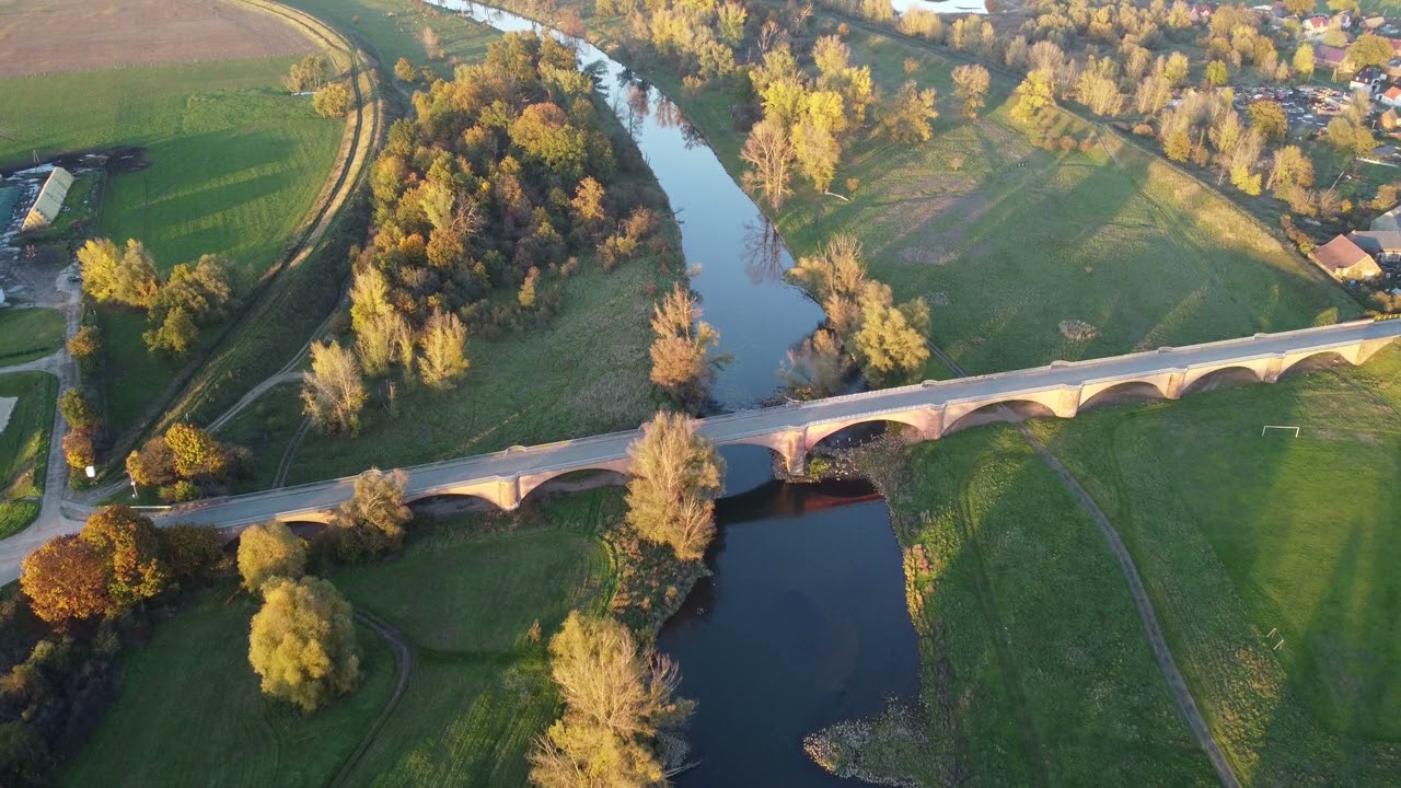 Jezioro Raduszeckie - rzeka Bóbr - Raduszec Stary - DRON -  26.10.2022 r.