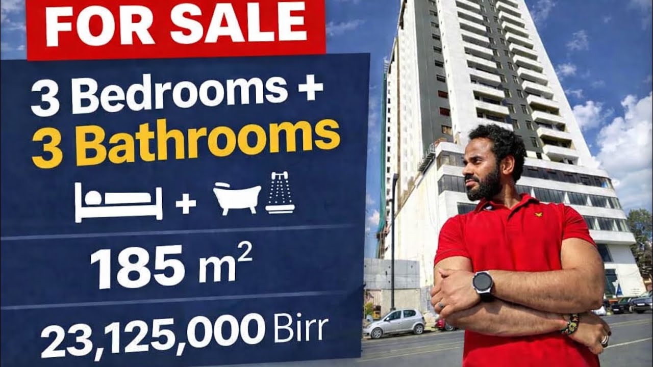 በGerji ያለ 185 ካሬ የቅንጦት አፓርታማ | 3 መኝታ + 3 ባኞ | 23,125,000 ብር