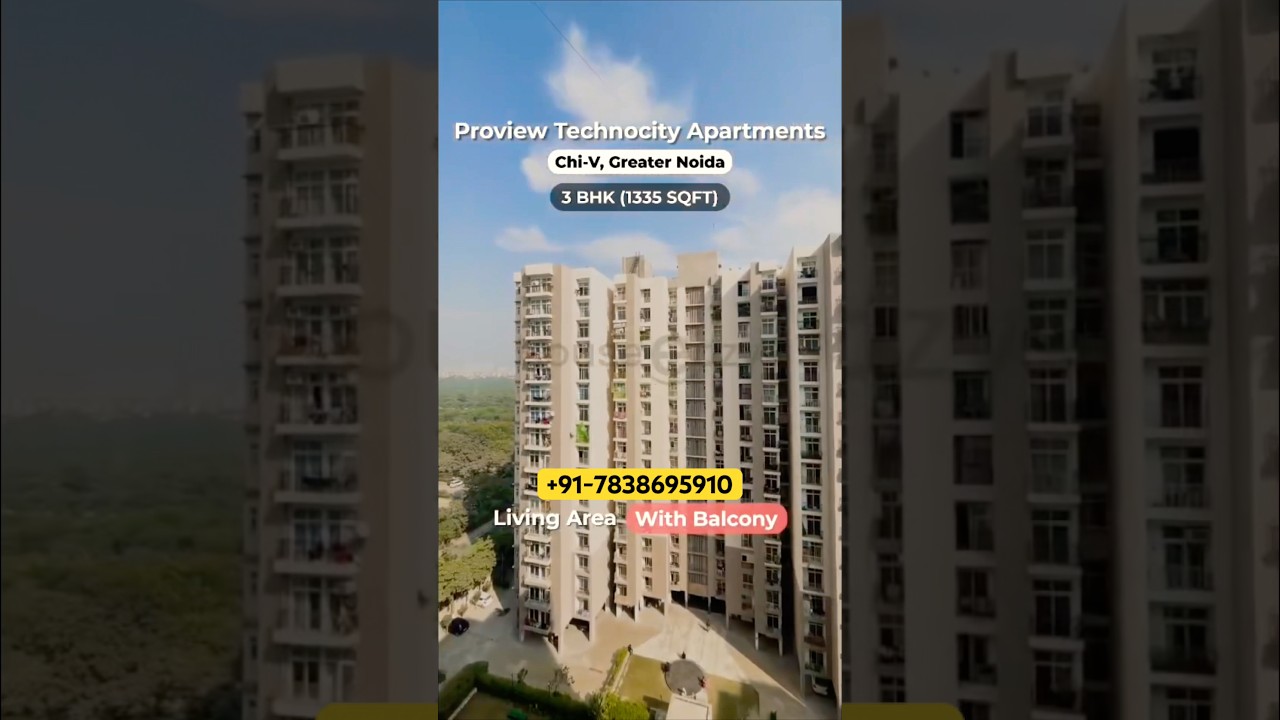 3BHK flat for in Proview Technocity Apartments in Chi V Greater Noida | East Facing