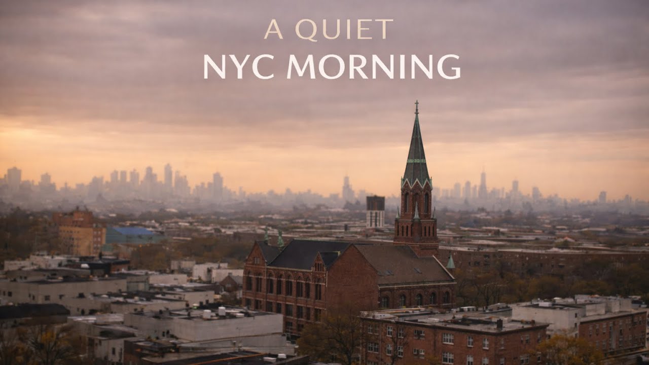 11 Hours of a Quiet NYC Morning 🌅 | Calm New York City Skyline Ambience for Sleep, Study & Focus