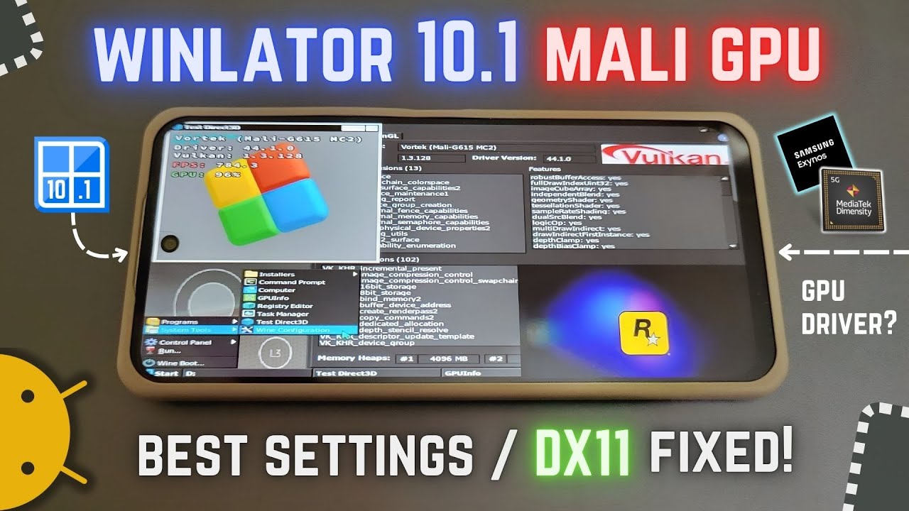 Winlator 10.1 on Android Mali GPU Test – Drivers Fixed & Best Settings!
