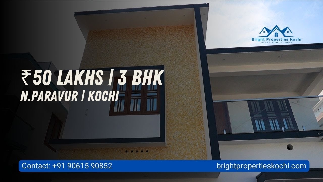 3 BHK Attached Independent House for Sale at ₹50 Lakhs | North Paravur | Kochi