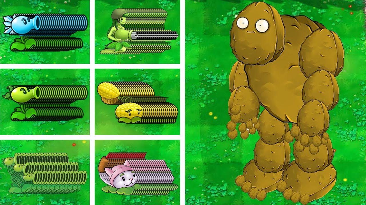 PLANTS VS ZOMBIES Challenge - 50 PEA PVZ Vs 1 GigaGargantuar 999999 HP - Who Will Win?