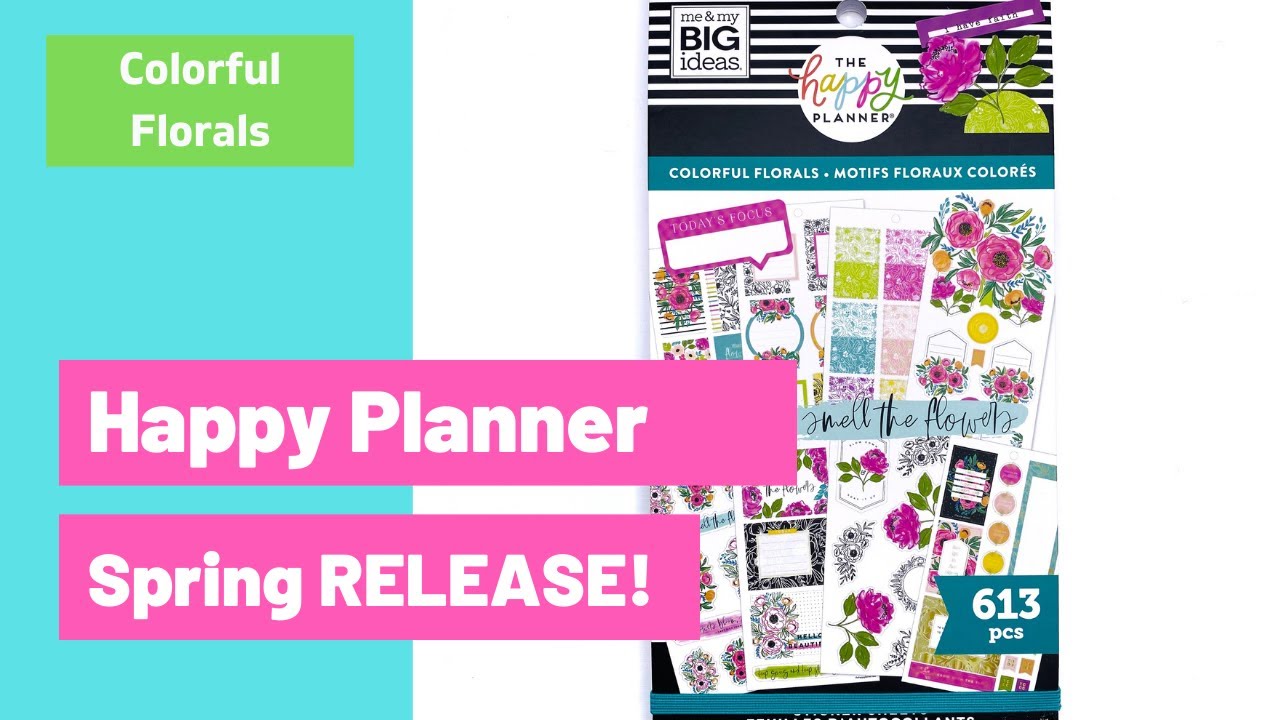 Colorful Florals | Happy Planner Spring Release 2021 | Flip-Through