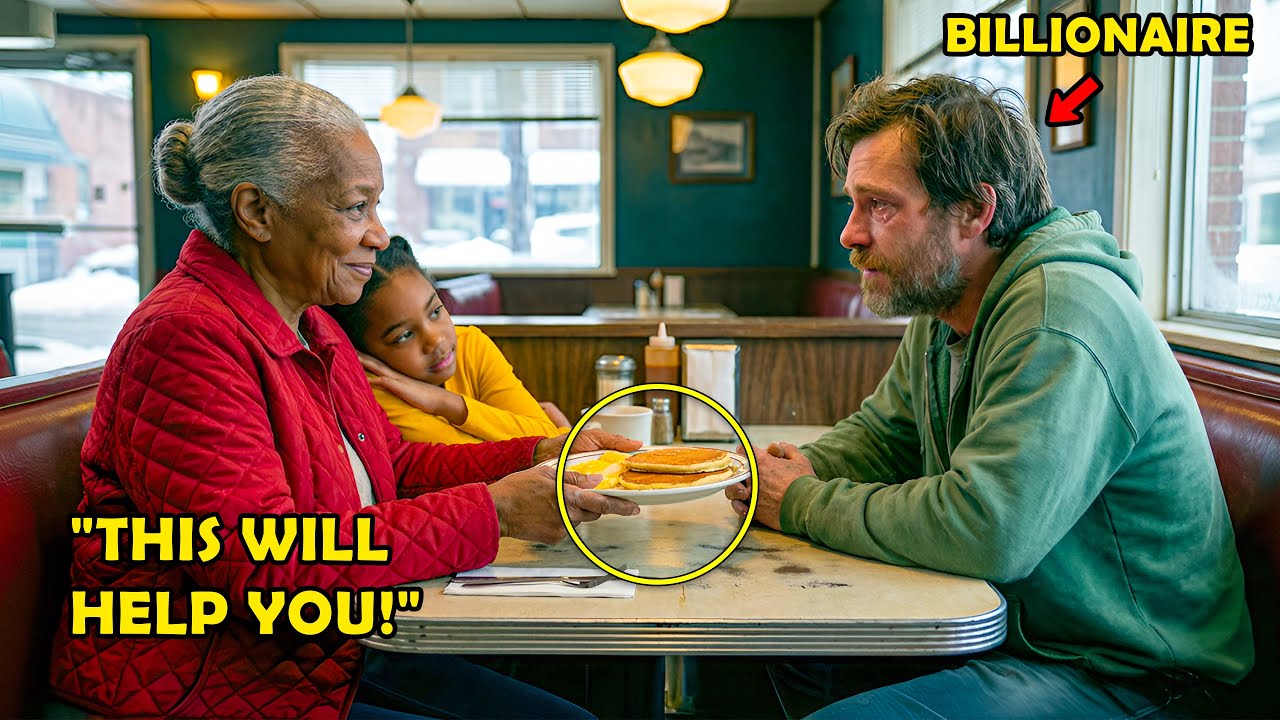 Old Woman Sits Down and Eats with a Lonely Man — Unaware He’s a Wealthy CEO