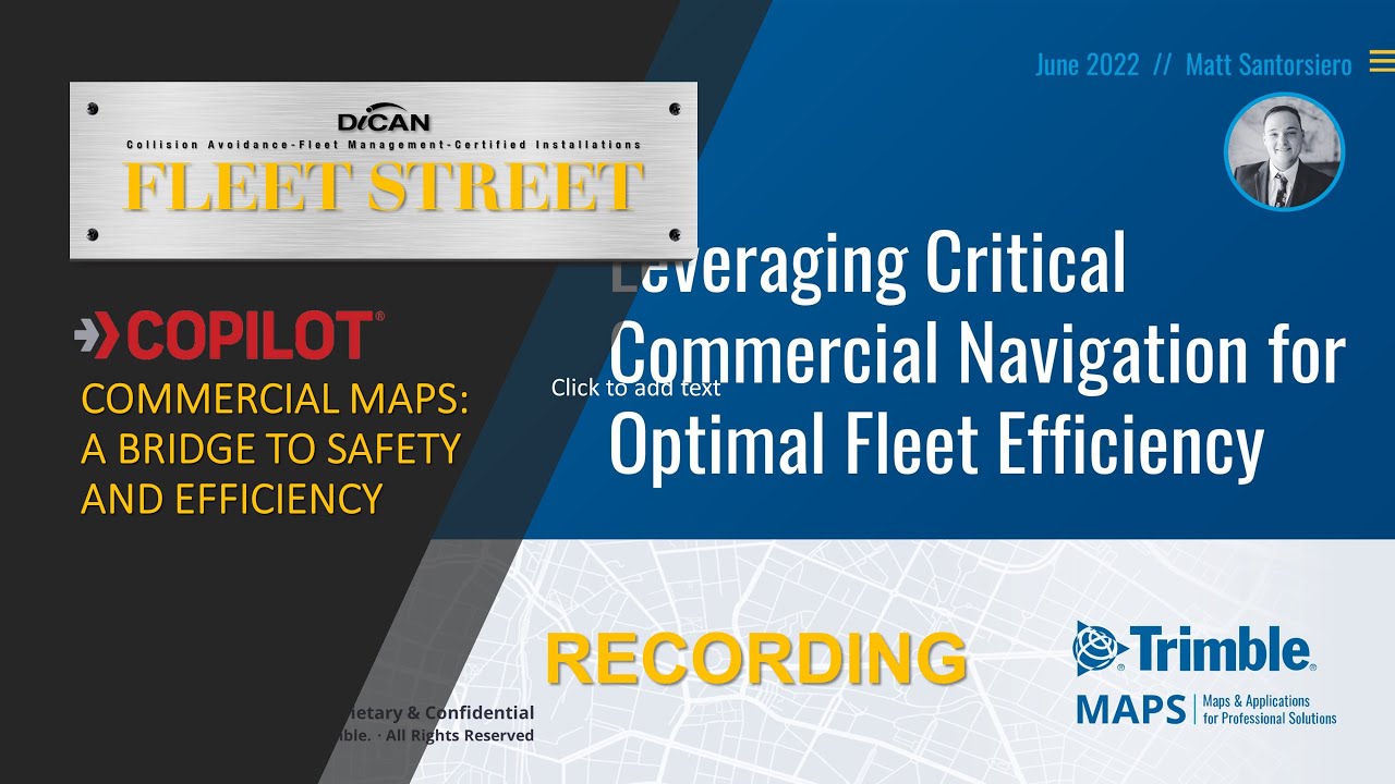 Fleet Street Webinar CoPilot Trimble Maps