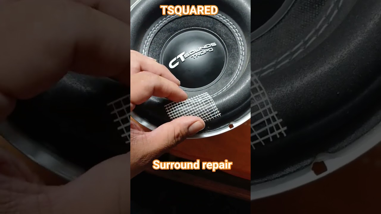Subwoofer surround repair.  Tired of seeing over glued and taped up subwoofers.  Tips on repairs.