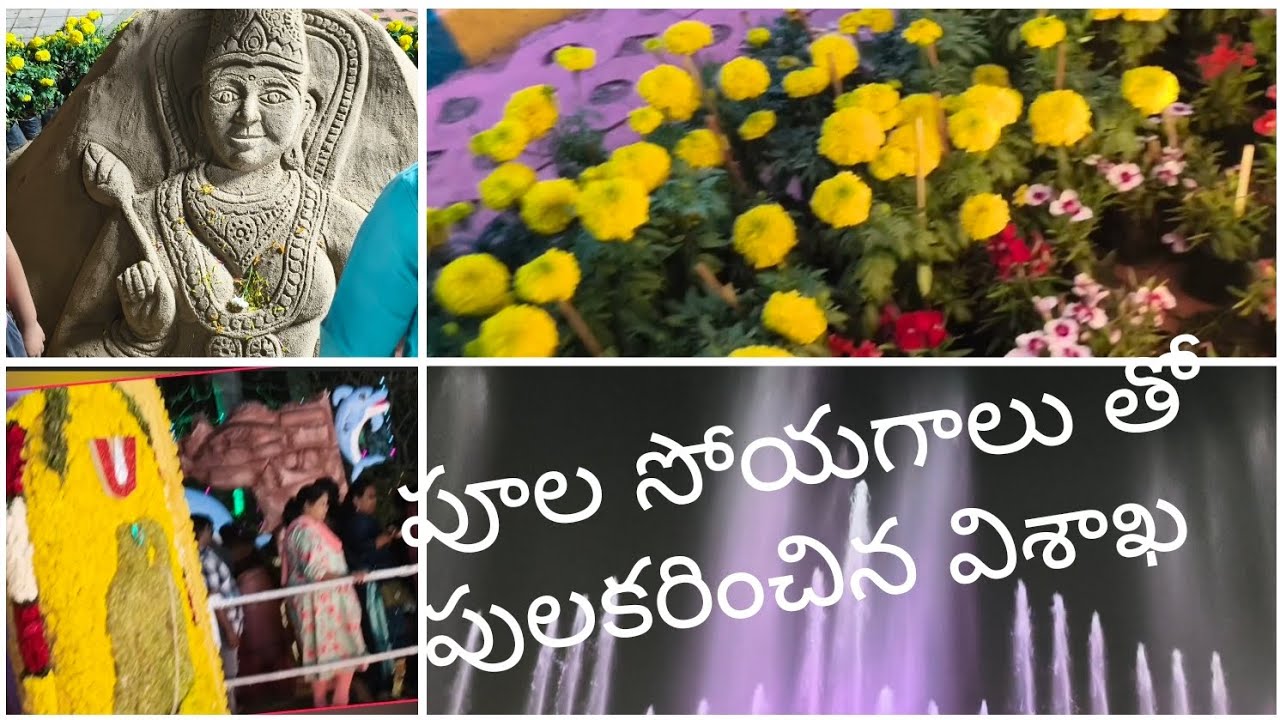  అద్భుతమైన ఫ్లవర్  ఫెస్టివల్ విశాఖ నగరంలో #rangoli #cooking #flowers #viral # vedha priya@rangoli 😊