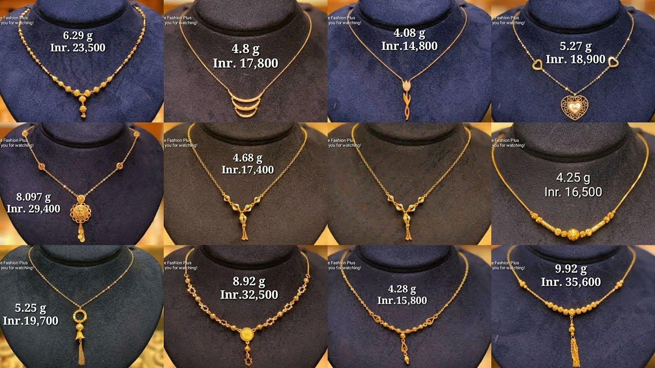 Latest Daily Used Gold Chain Necklaces with WeightPrice