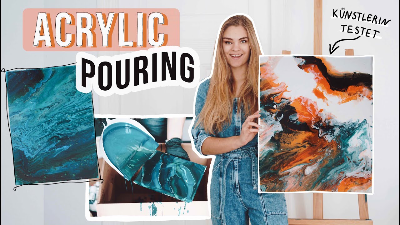 Künstlerin testet virale Acrylic Pouring Techniken // I'mJette