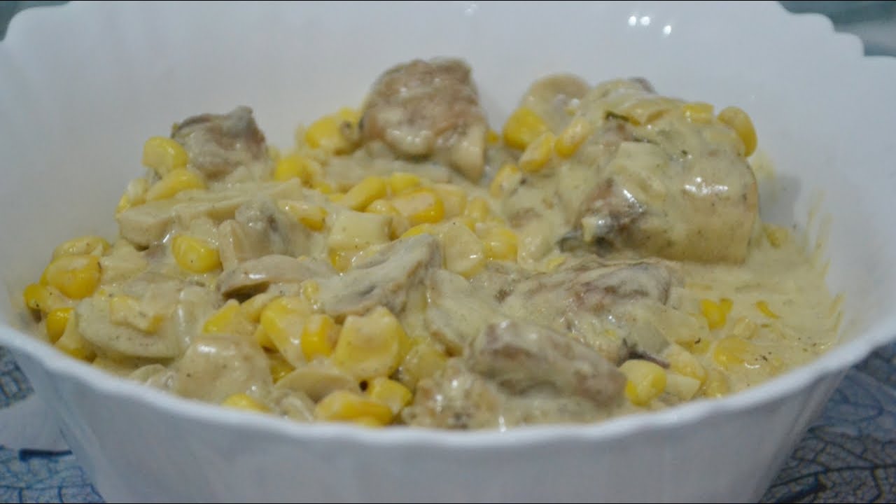 Creamy Chicken with Mushroom and Corn