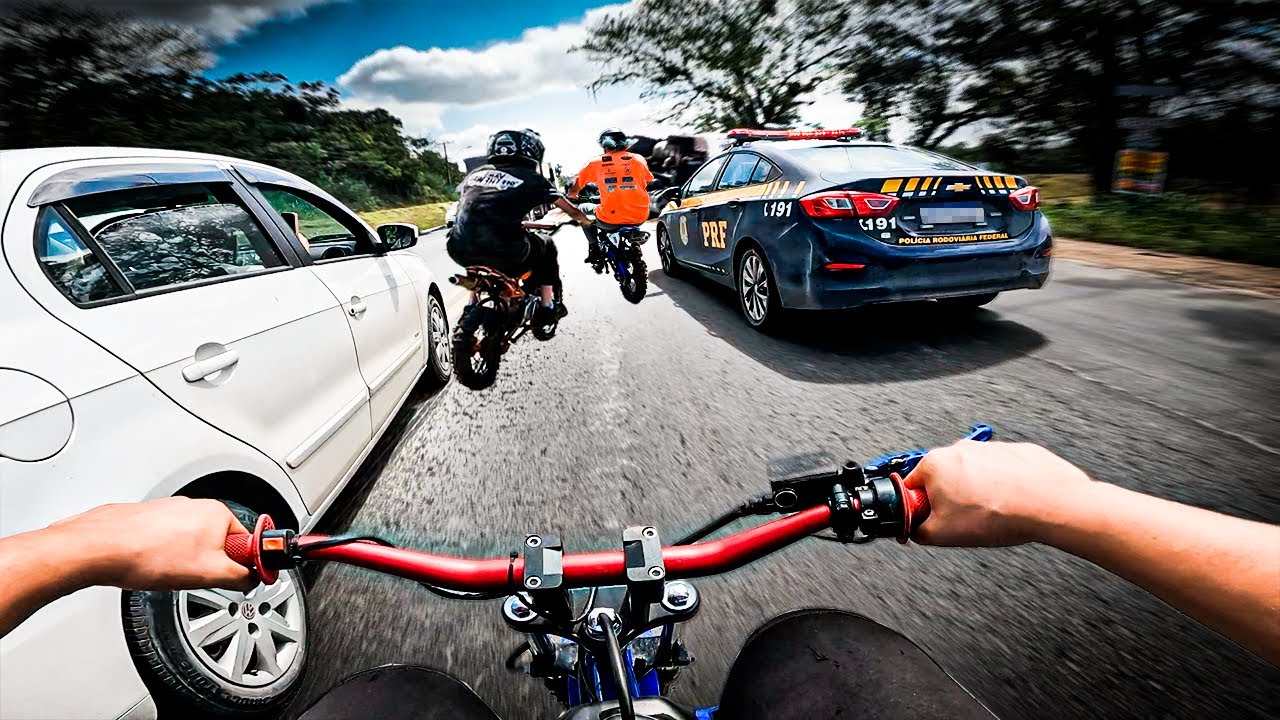 DEMOS DE CARA COM A PRF NA BR DE MINI MOTO