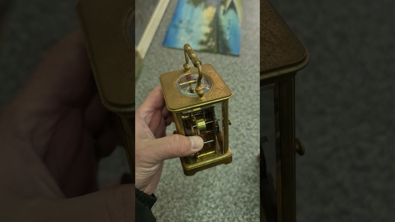 Антикварные каретные часы с барахолки!⏰️ Antique carriage clock from the flea market!⏰️