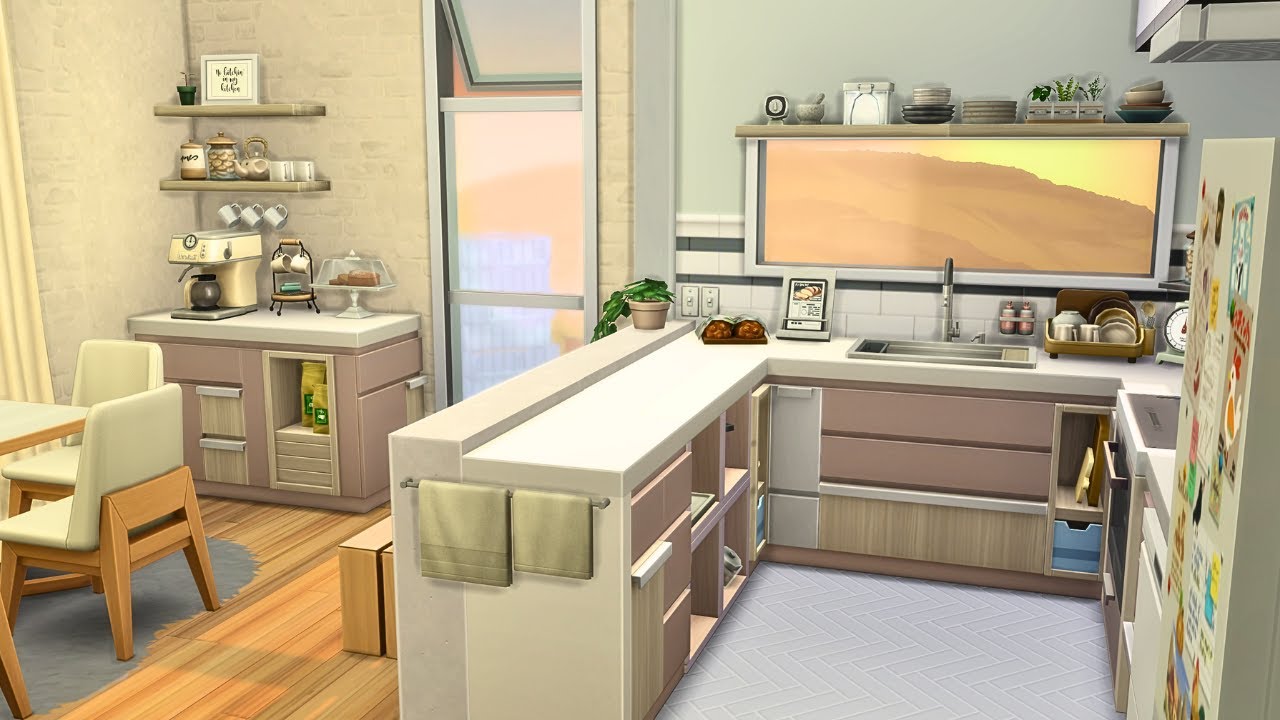 Tiny Cozy Apartment (1310 21 Chic Street)  🌆 Sims 4 Speed Build Stop Motion (NO CC)