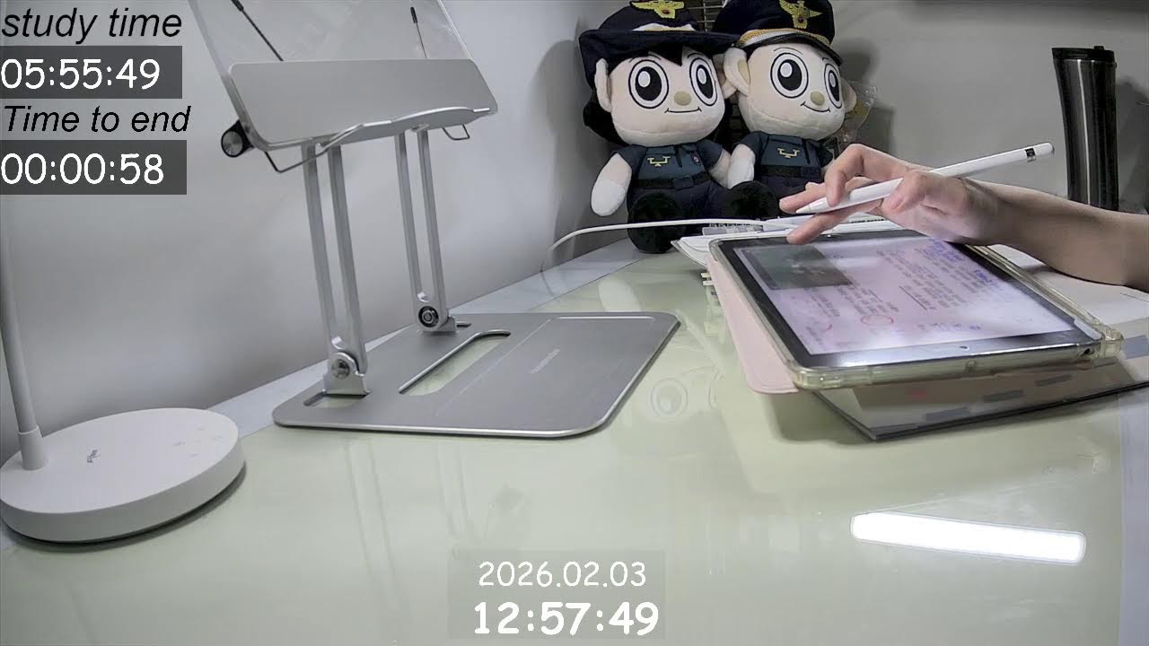 [2026.02.03]  Study With Meㅣ두시간만 빡 땡겨보자구요~!ㅣ5시간  풀공하고 추가로 고고ㅣ경시생 D-39ㅣ장작소리 asmr