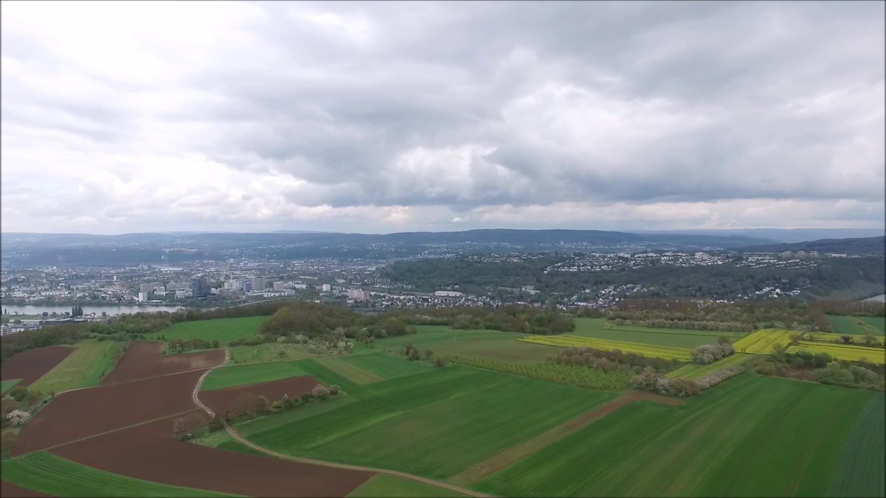 Blick auf Koblenz Startpunkt Grillhütte Metternich