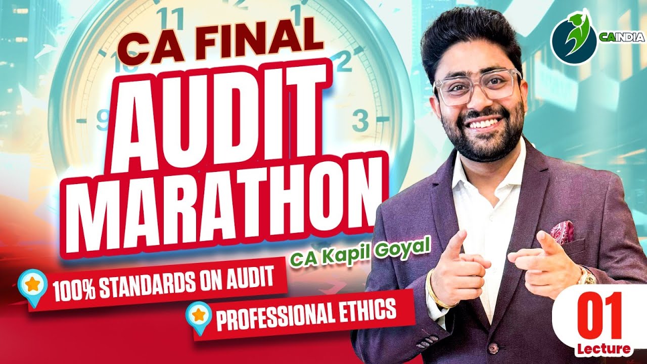 Day1 - CA Final Audit Marathon - Covering 100% SA's & PE , CARO 2020 by CA Kapil Goyal