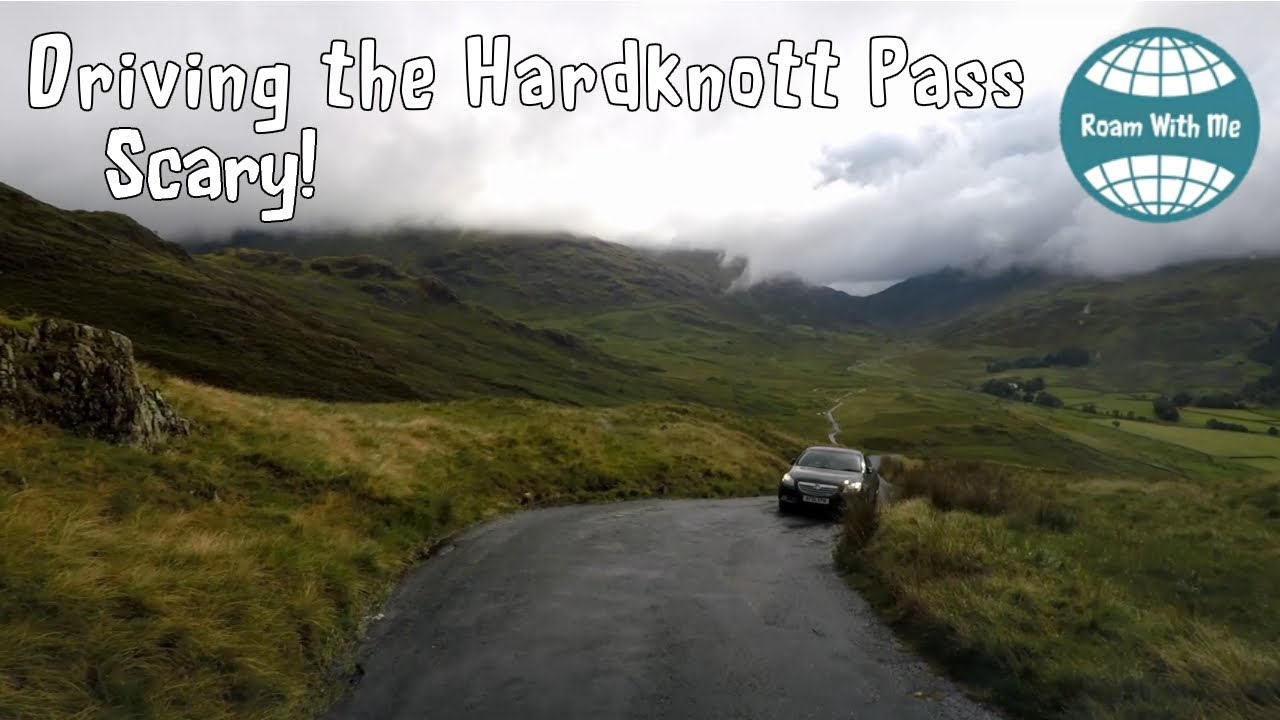 Driving over the HardKnott Pass, in the Lake District, on a rainy morning