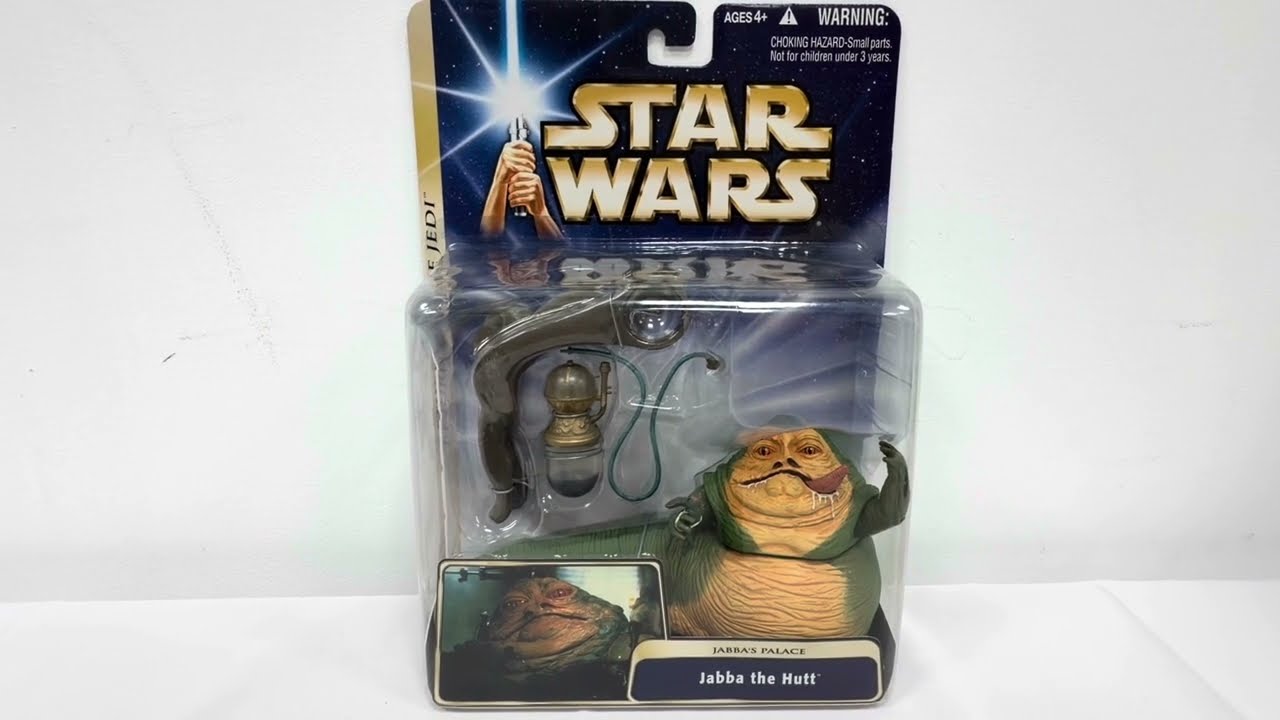 Vintage 2003 Star Wars Return Of The Jedi - Jabba's Palace - Jabba The Hut Figure With Pipe And Bowl