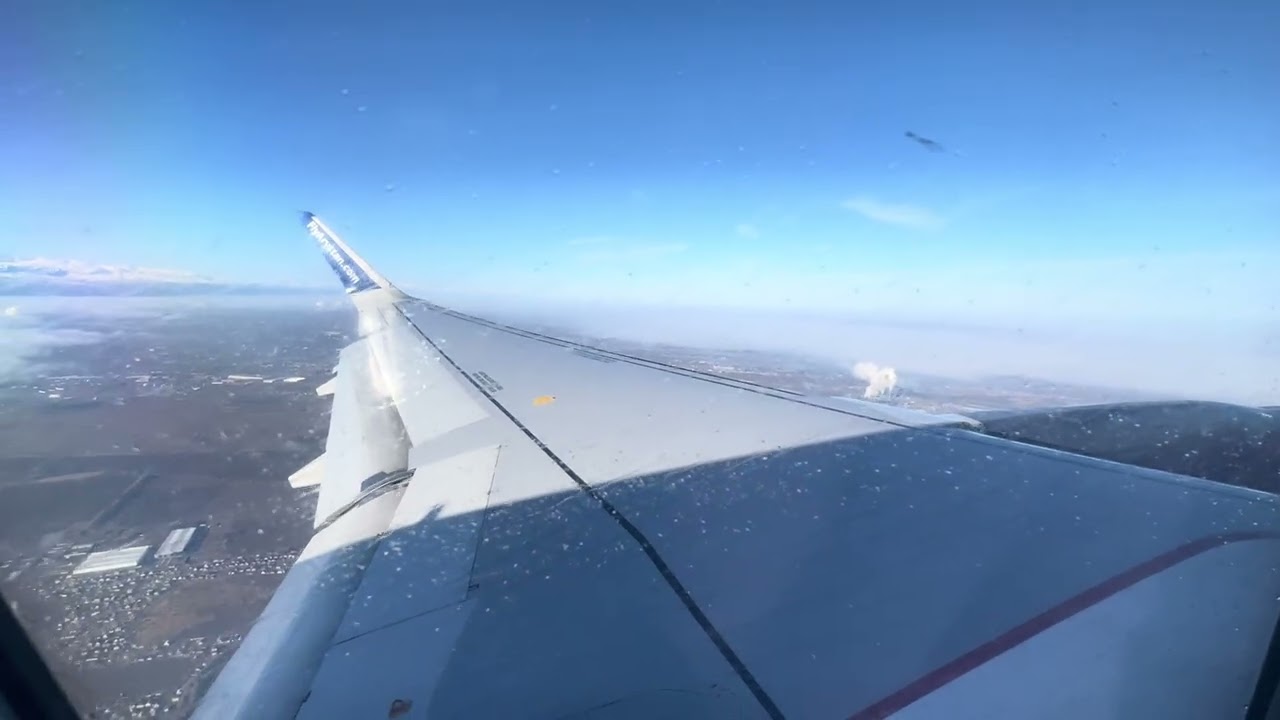 Takeoff from Almaty (ALA) after de-icing | Airbus A320