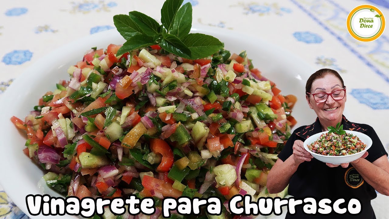 Molho Vinagrete para Churrasco da DONA DIRCE | Vinagrete Fácil e Rápido #459