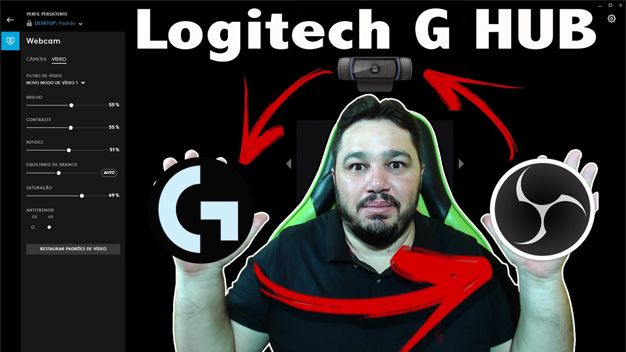 OBS Studio | Como Configurar a WebCam Logitech C920 no Logitech G HUB e Usar no OBS Studio