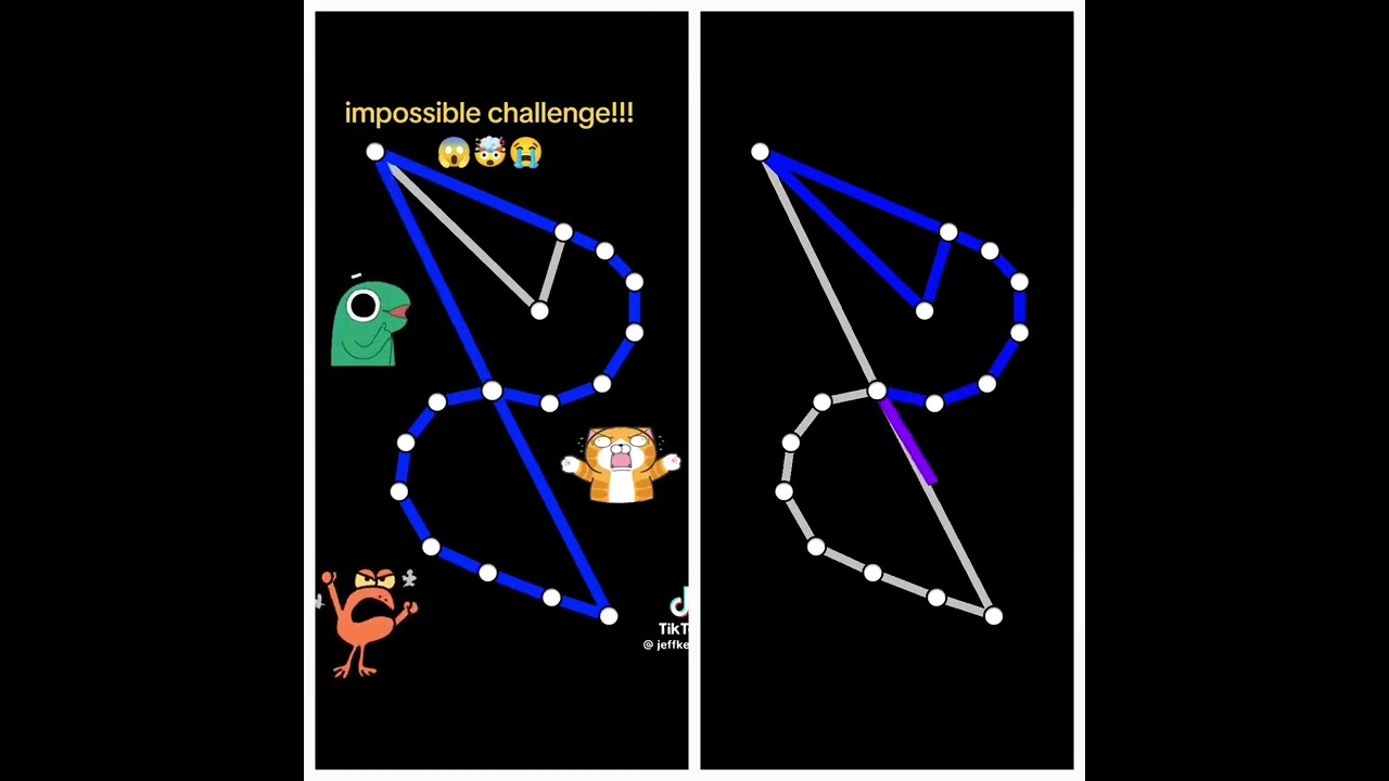 Solve the Impossible Challenge: Connect the Dots!#puzzle #braingame #challenge