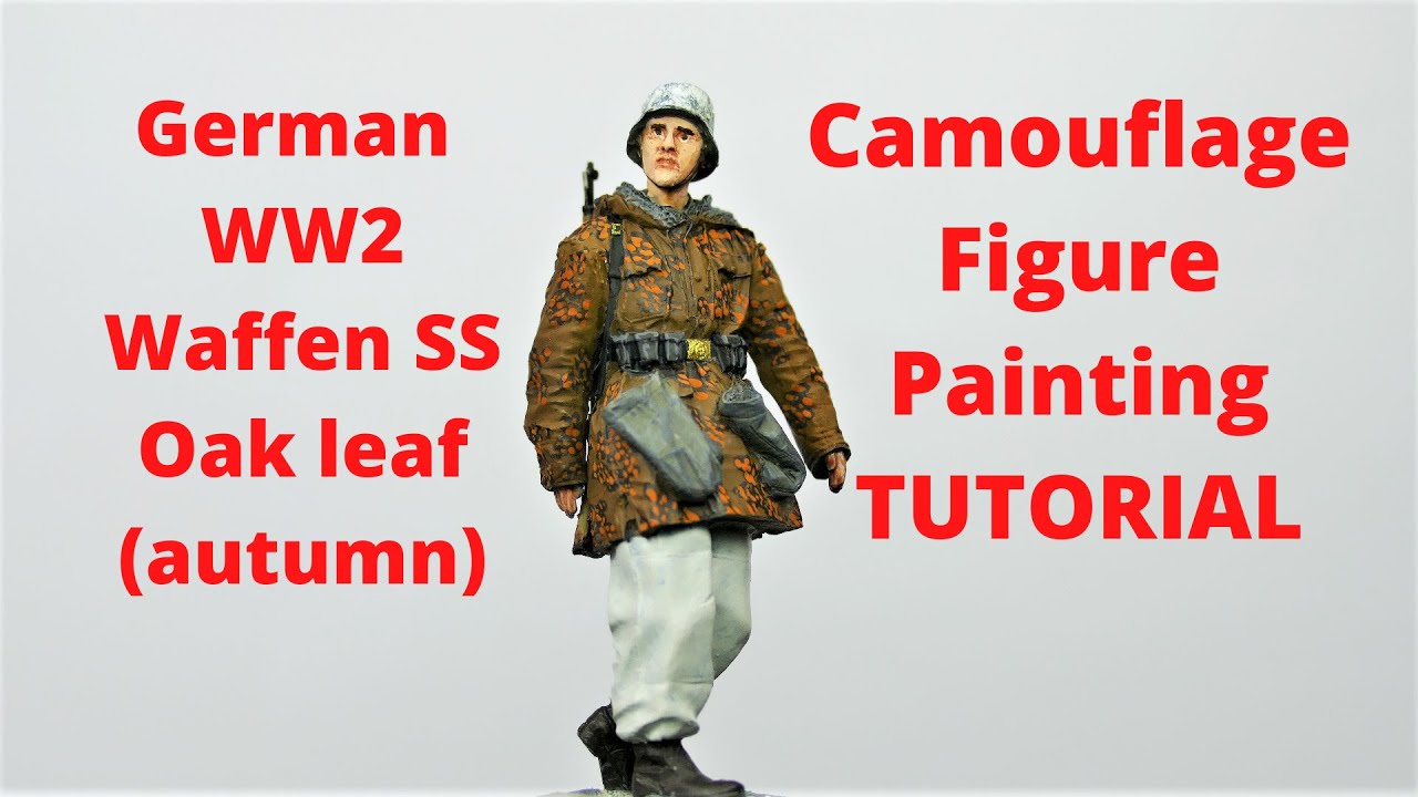 Camouflage Painting TUTORIAL PART 1 - German WW2 Waffen SS Oak Leaf (autumn) Pattern scale 1/35