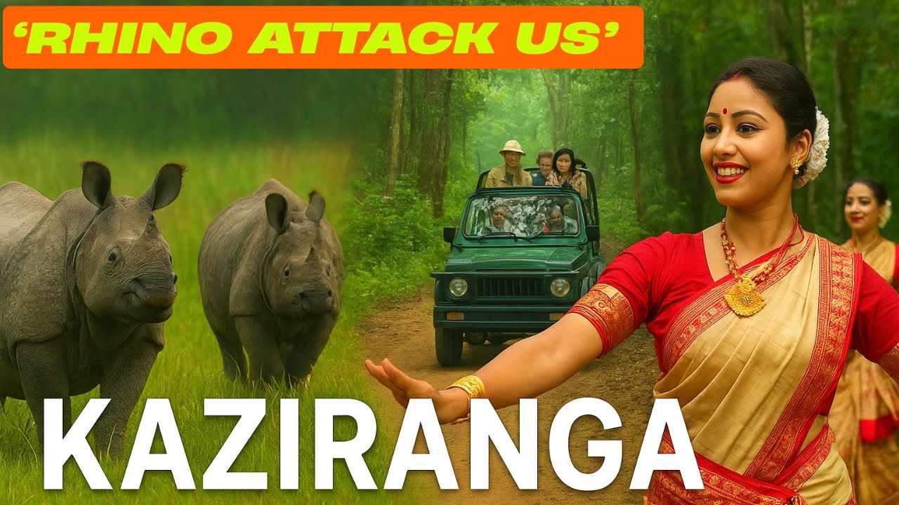 Kaziranga National Park | Rhino Attacked Us! | Assam Joel Khedia