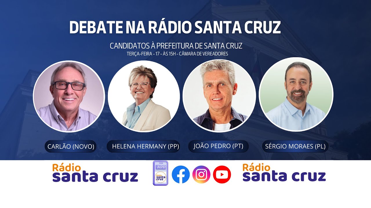 DEBATE RÁDIO SANTA CRUZ -  CANDIDATOS À PREFEITURA DE SANTA CRUZ DO SUL