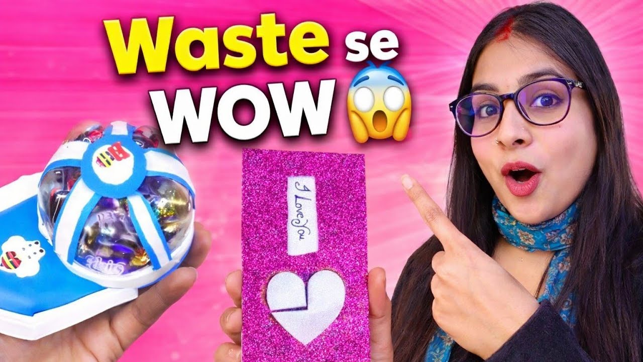 Waste se WOW 😱 | Coca Cola Bottle se Chocolate Box 🎁 + Slide Love You Card 💖 | Easy DIY Gift Ideas