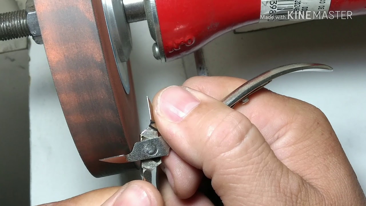 Por que usar rotação invertida na afiação?