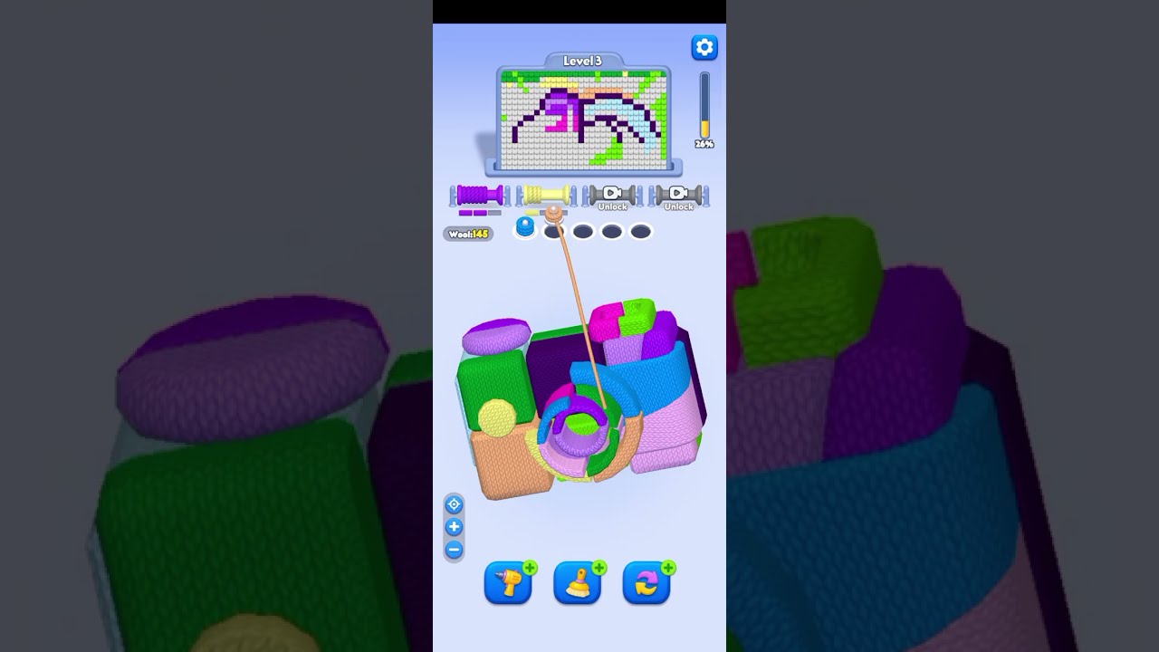 Knit Master 3D Level 3 | Game Walkthrough (No Extra Tools Used)