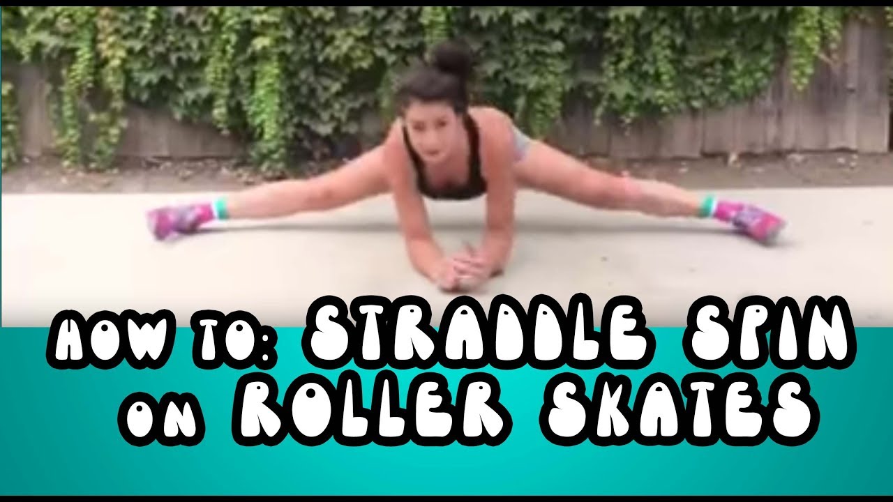 Roller Skate Trick Tips  With Estro Jen : HOW TO STRADDLE SPIN on ROLLER SKATES