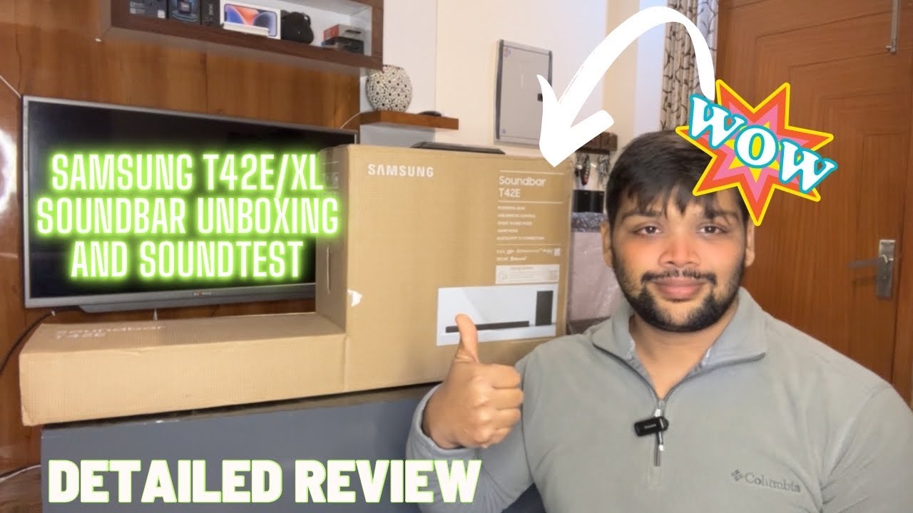 Samsung Dolby HW-T42E/XL DOLBY SOUNDBAR ⚡DETAIL SOUNDTEST & UNBOXING Best Soundbar under 10000 ? 🤔