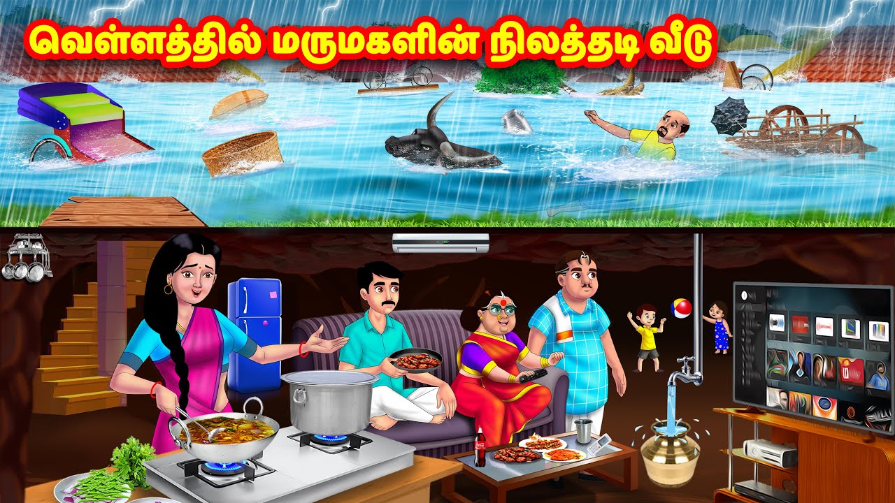 வெள்ளத்தில் மருமகளின் நிலத்தடி வீடு | Mamiyar vs Marumagal | Tamil Moral Stories | Tamil stories