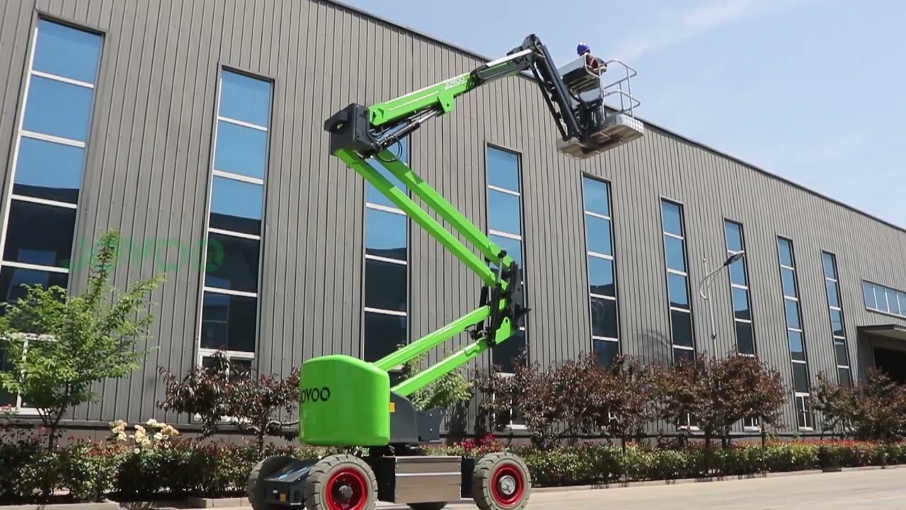 JOVOO V14 Electric Articulating Boom Lift Used for Outdoor Windows Cleaning