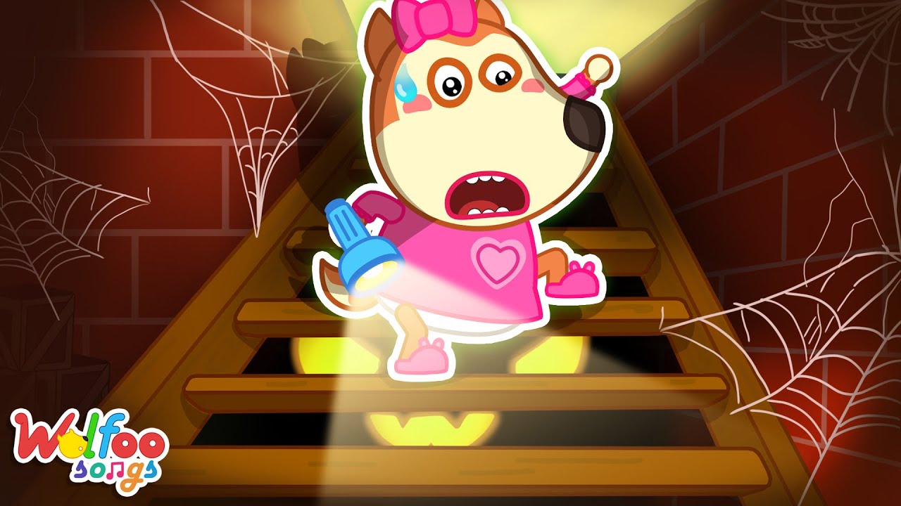 Monster Under The Stairs | Afraid of the Dark | Bedtime Song | Wolfoo Nursery Rhymes & Kids Songs