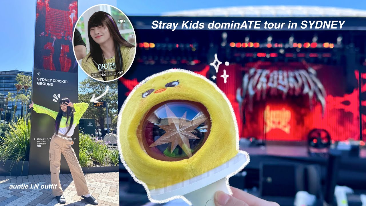Stray Kids dominATE Tour in Sydney 🇦🇺 get ready with me + concert vlog ♡‧₊˚