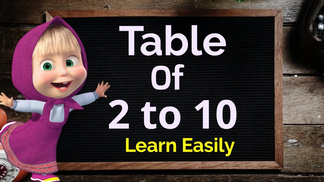 Table of 2 to 10, Multiplication Table of 2 to 10, 2 se 10 tak table  2 se 10 ka pahada, Maths table
